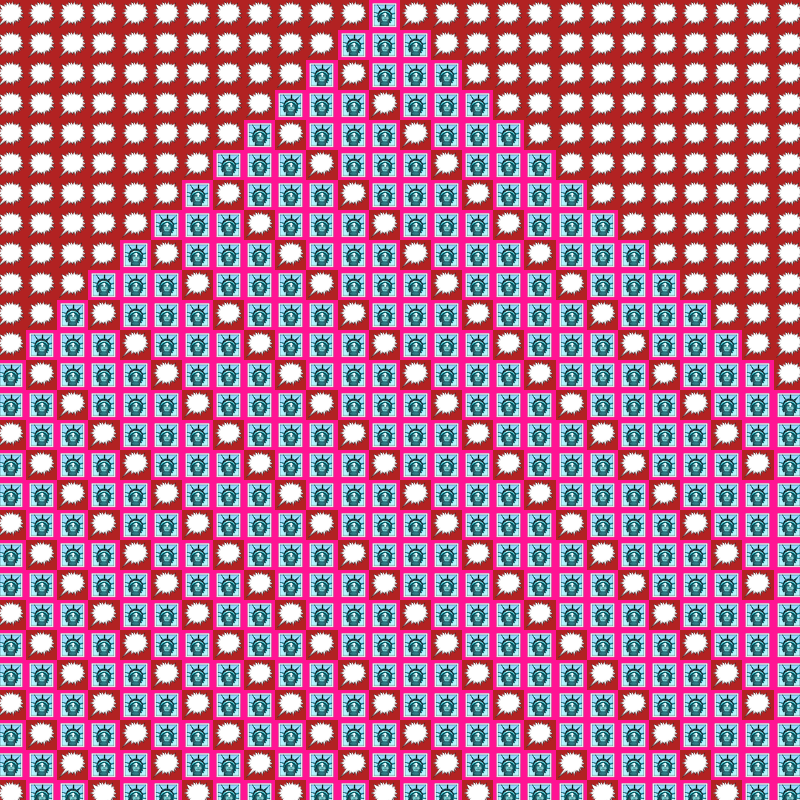 Elementary Cellular Emoji Automata #28