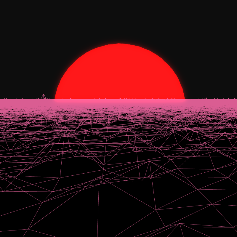 Generative Retrowave Field #17