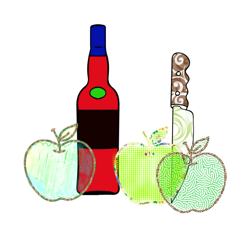 bottle and apples #16