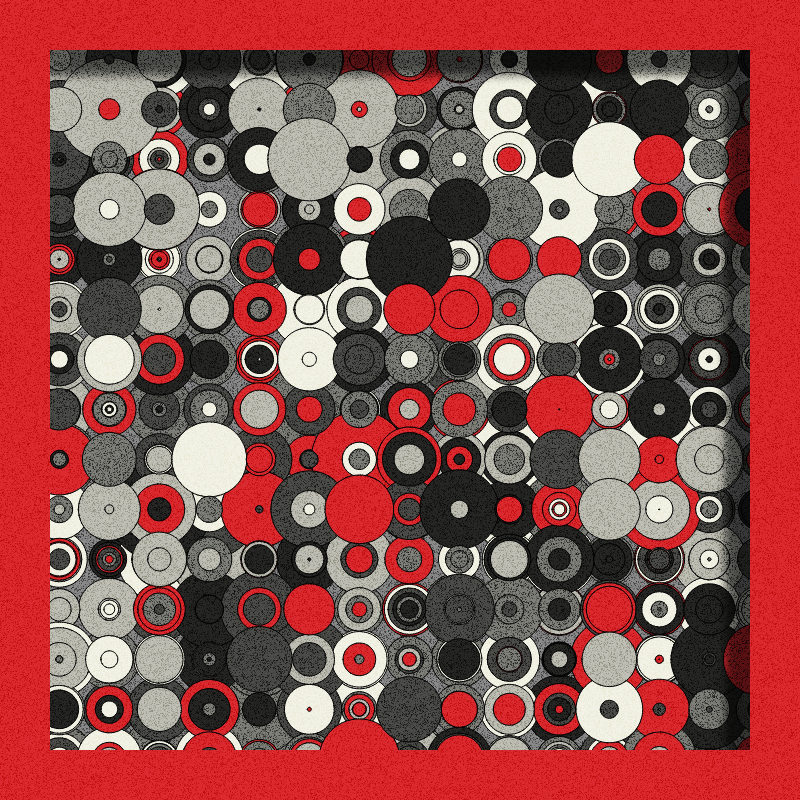 Red, Grey and Circles #11