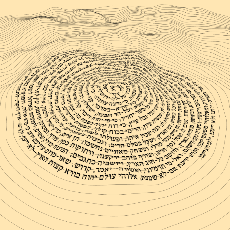 Topographic text