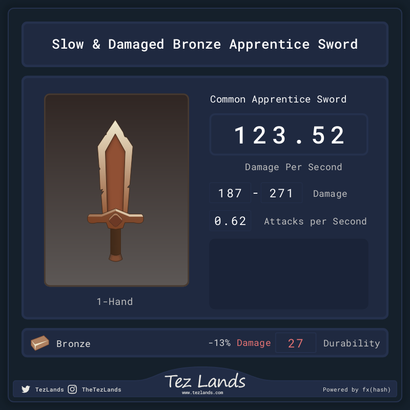 Tez Lands - Apprentice Sword #5