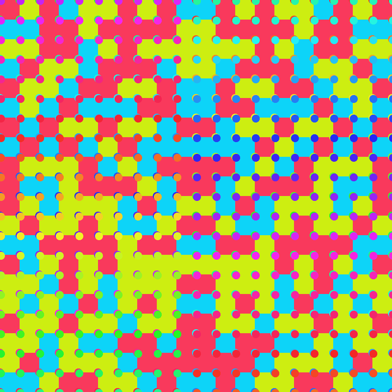 Squares and dots