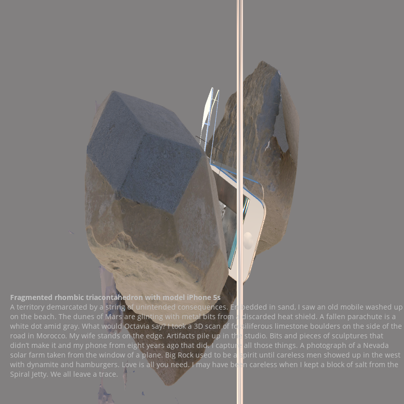 Fragmented triacontahedron with iPhone 5s #5