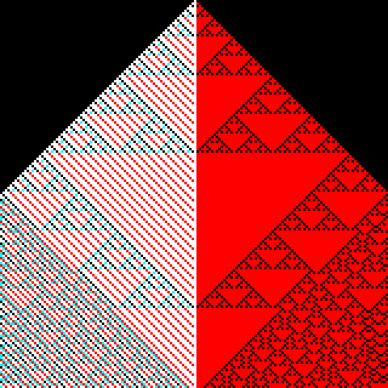 RGB Elementary Cellular Automaton #889