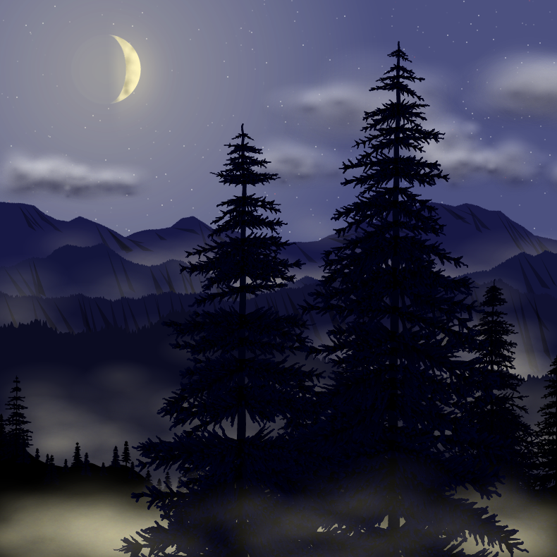 Moonlit Mountains #3