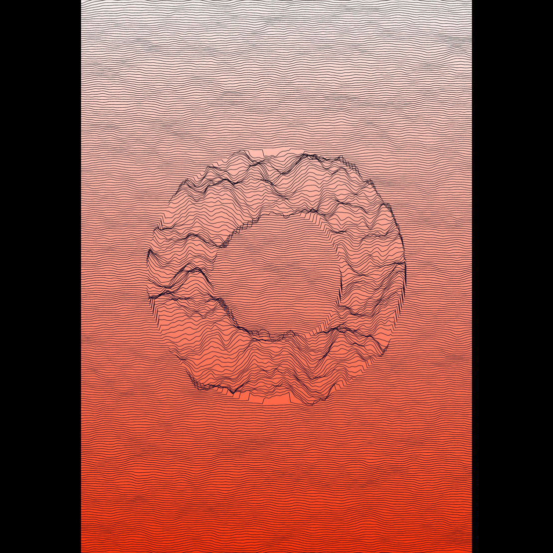 Waves Circle (For Plotter) #100