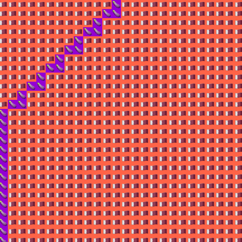 Elementary Cellular Emoji Automata #354