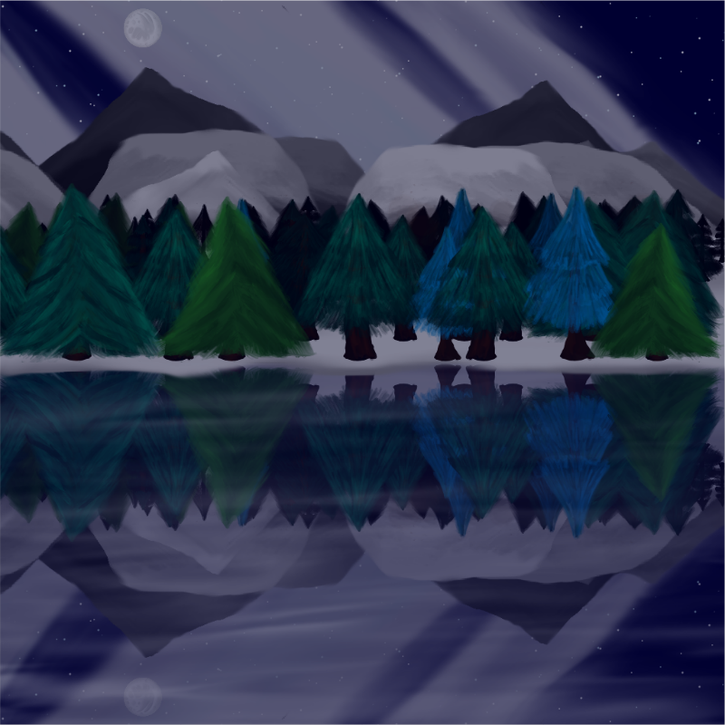 Moony Winter Lake #7