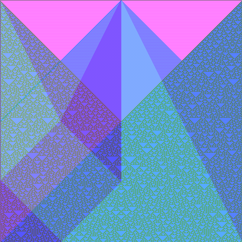 RGB Elementary Cellular Automaton #393