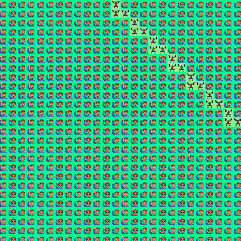 Elementary Cellular Emoji Automata #524