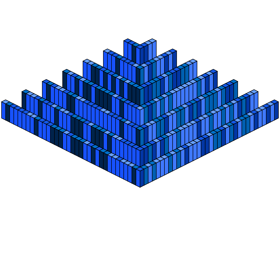 Isometric Grid Pyramid #1