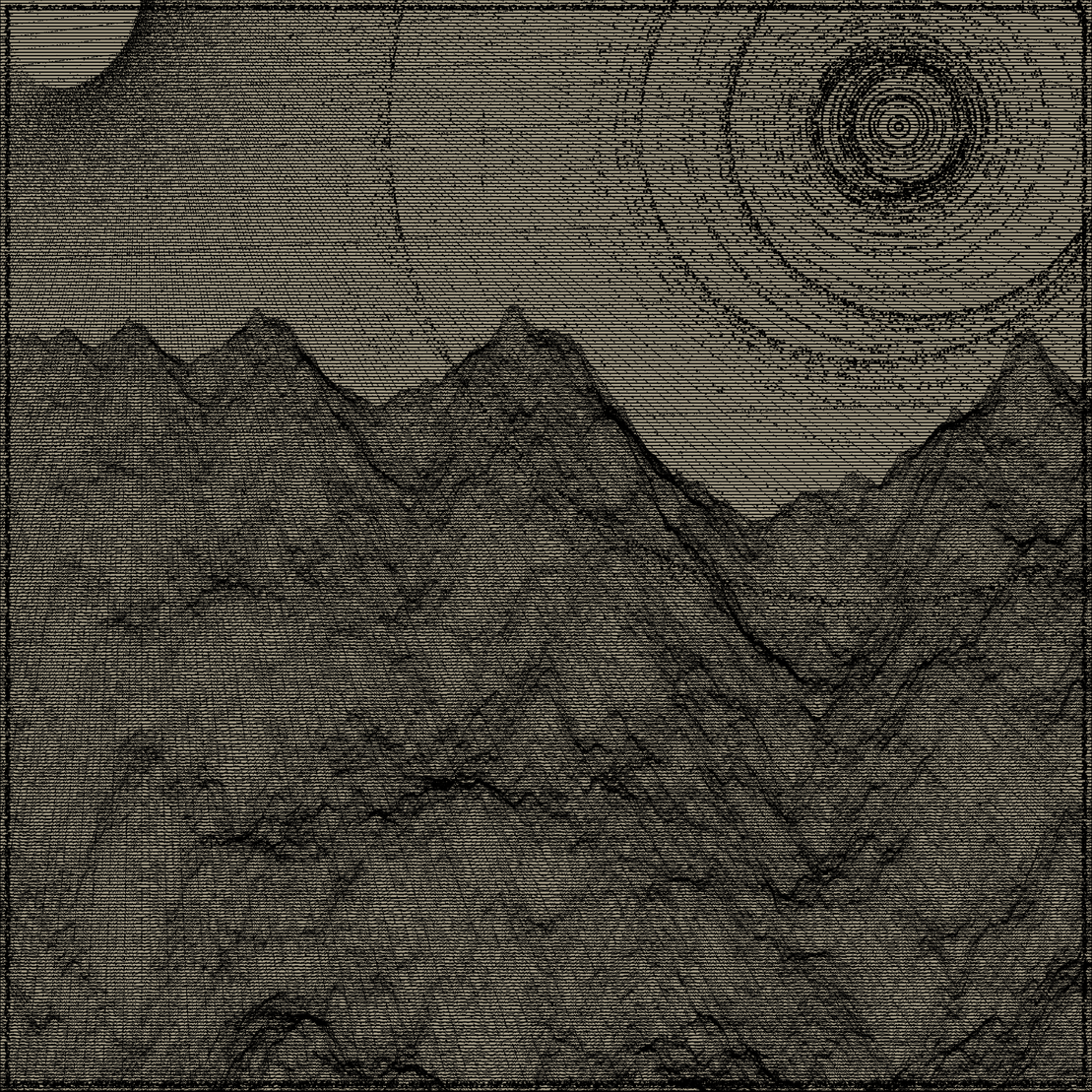 Surreal classic generative landscape #17