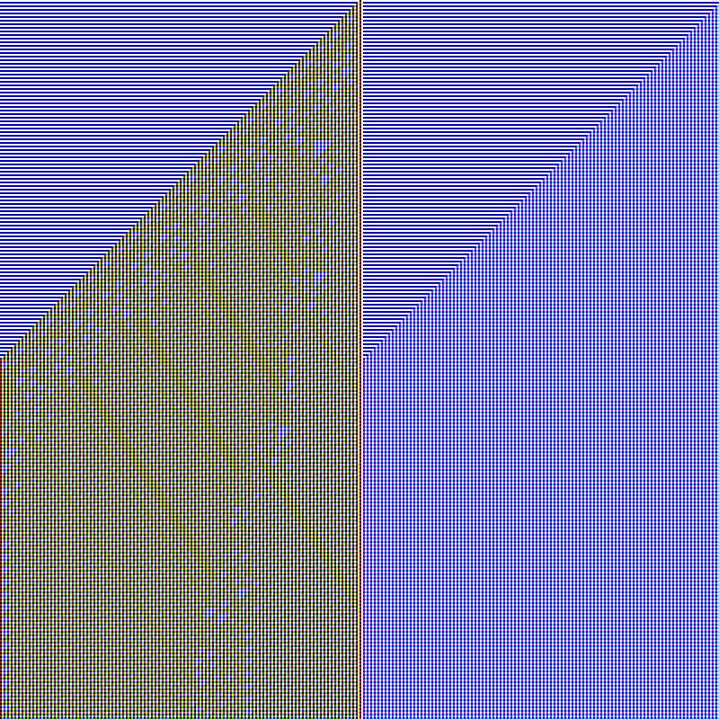 RGB Elementary Cellular Automaton #348