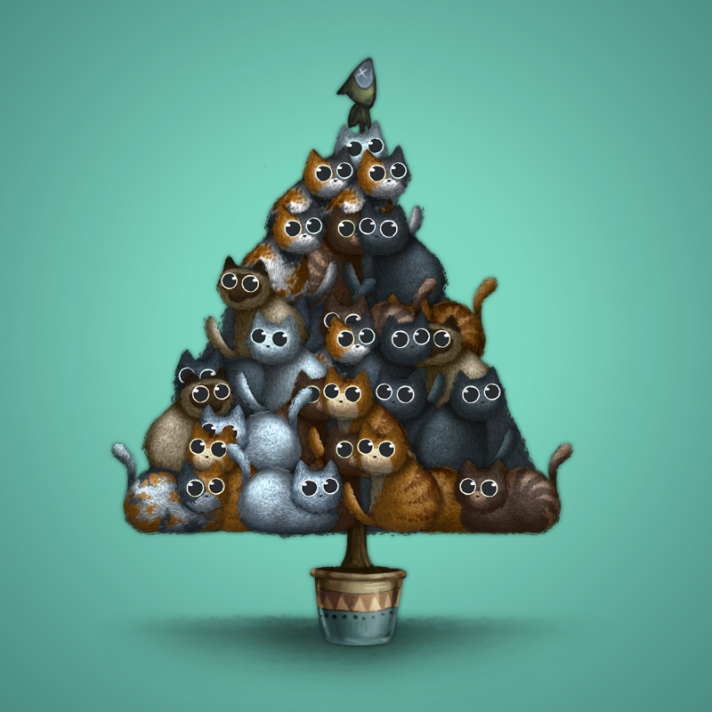 Fluffy Christmas Tree #9