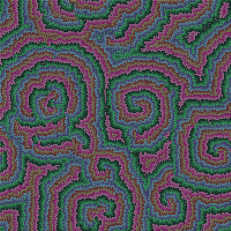 Reaction Diffusion Cellular Automata #38