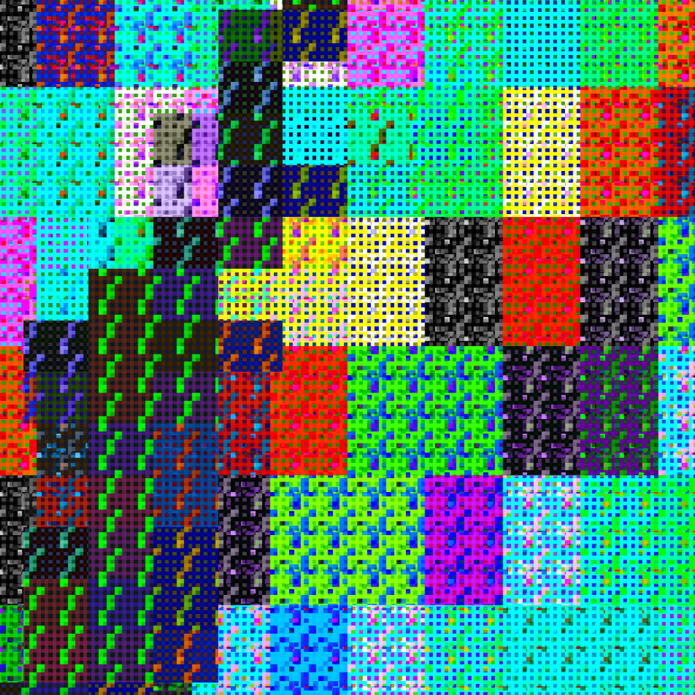 Multicolored Pixelated Field #8