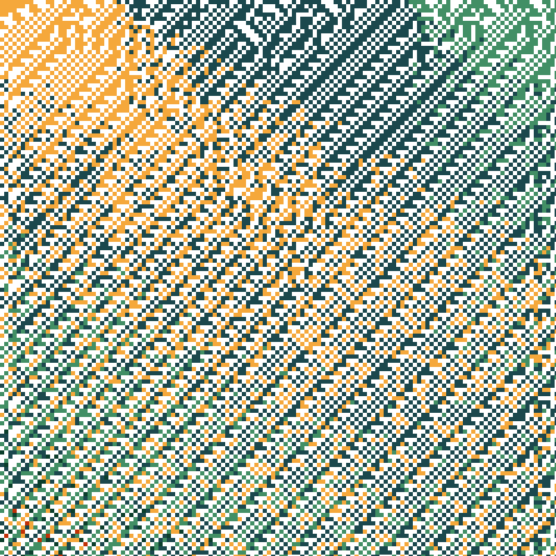 Colored Elementary Cellular Automaton #362