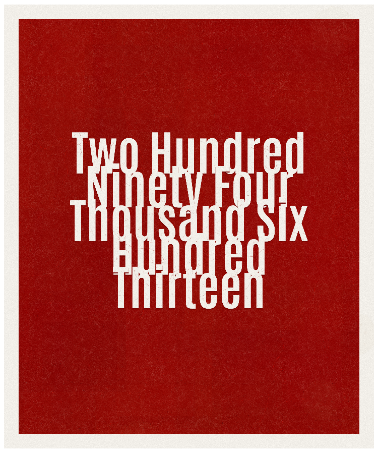 Count #294613