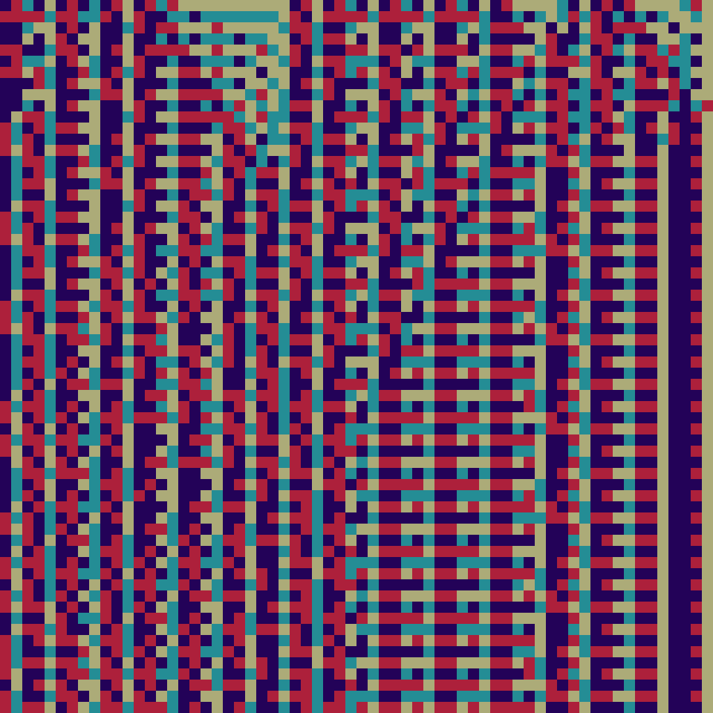 Blending Neighbors Cellular Automata #25