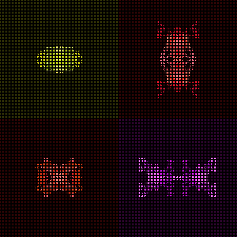 Dither Creatures 2x2 #34