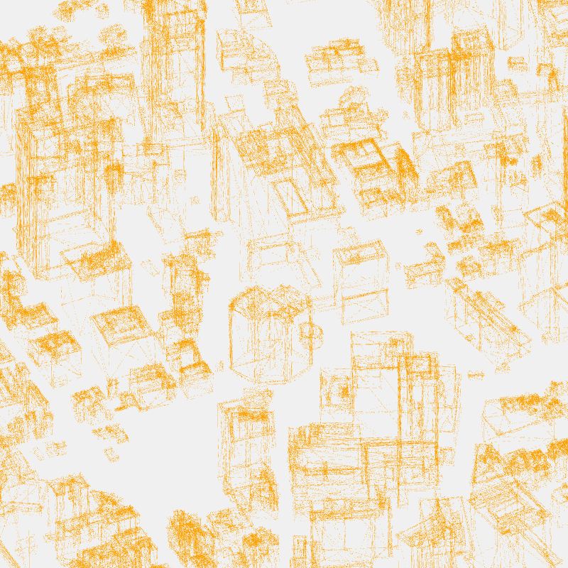 Algorithmic Drawing: Minato City Tokyo #74