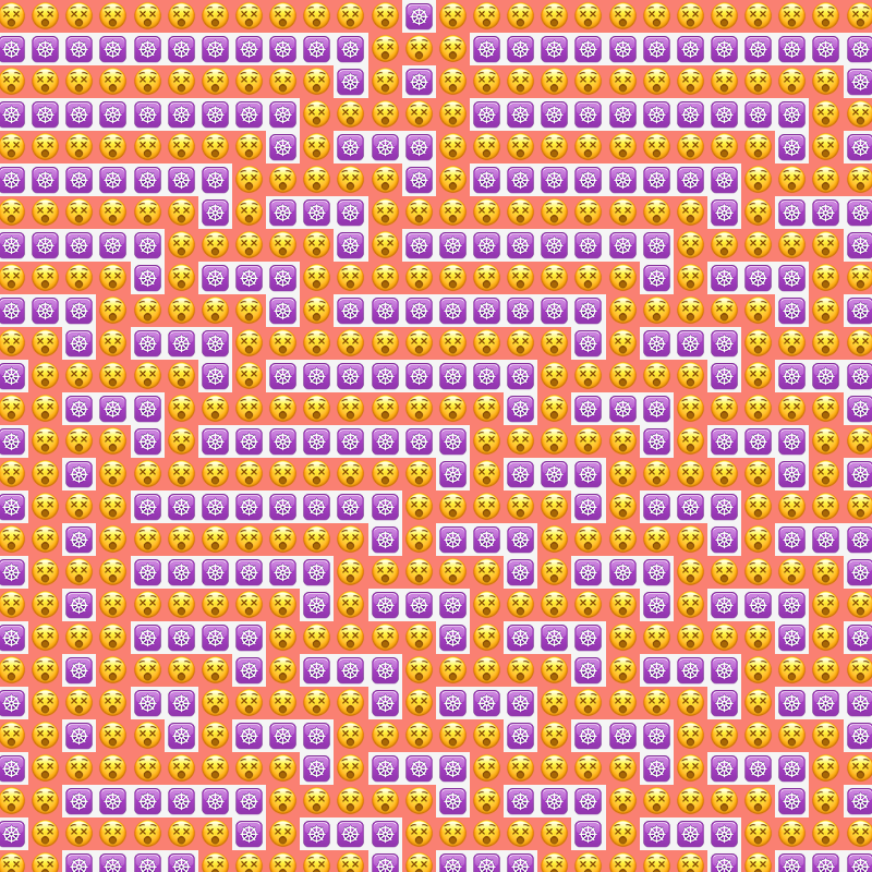 Elementary Cellular Emoji Automata #970