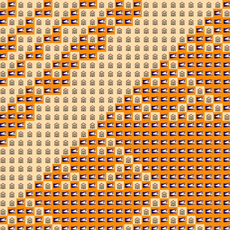 Elementary Cellular Emoji Automata #9