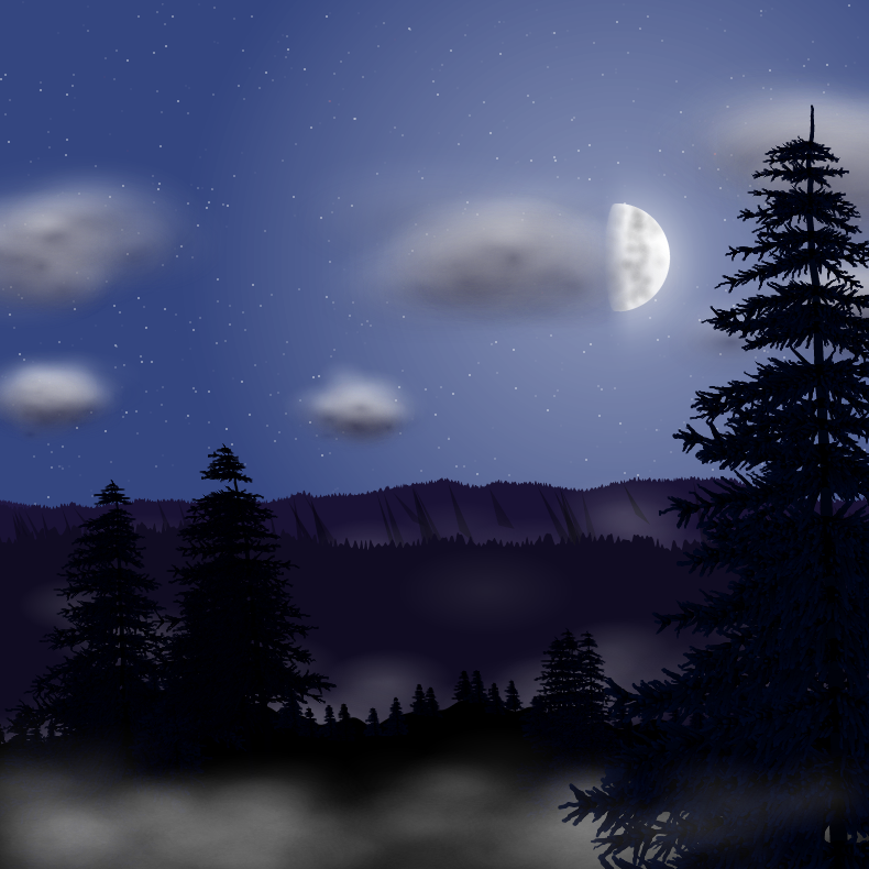 Moonlit Mountains #31