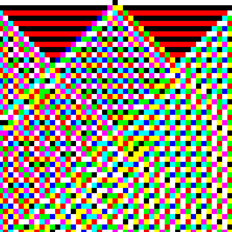 RGB Elementary Cellular Automaton #457