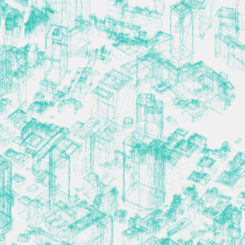 Algorithmic Drawing: Minato City Tokyo #53