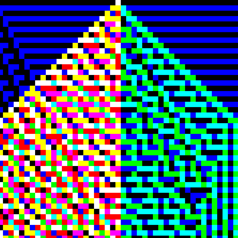 RGB Elementary Cellular Automaton #151