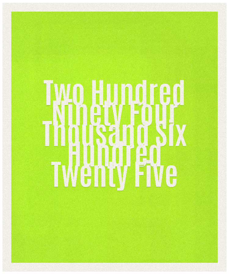 Count #294625