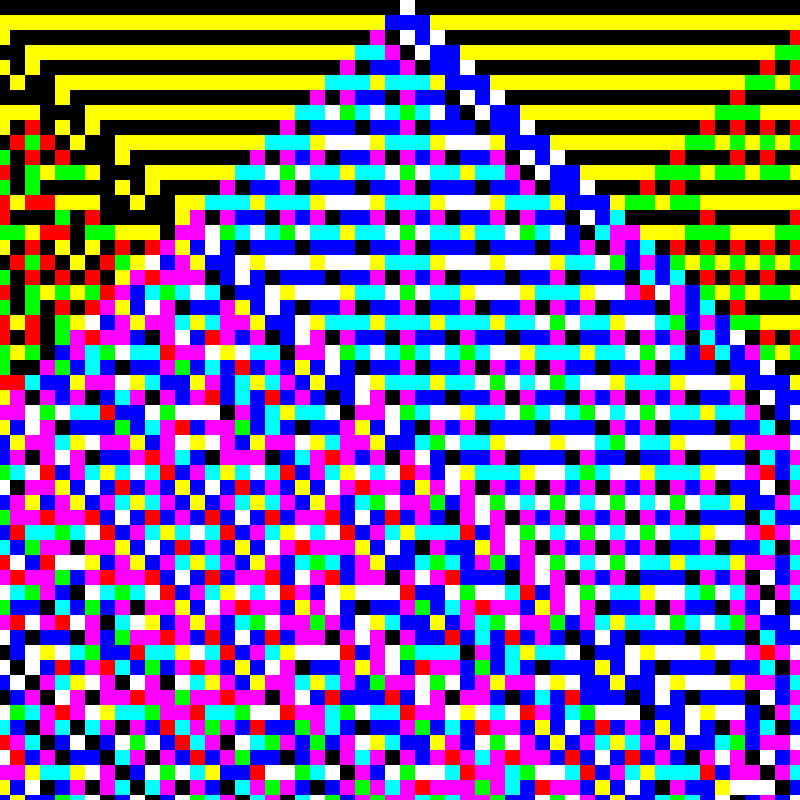 RGB Elementary Cellular Automaton #543