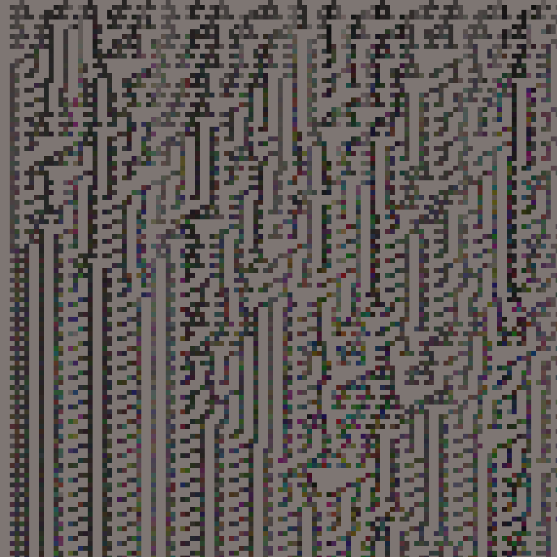 Colored Elementary Cellular Automaton #115