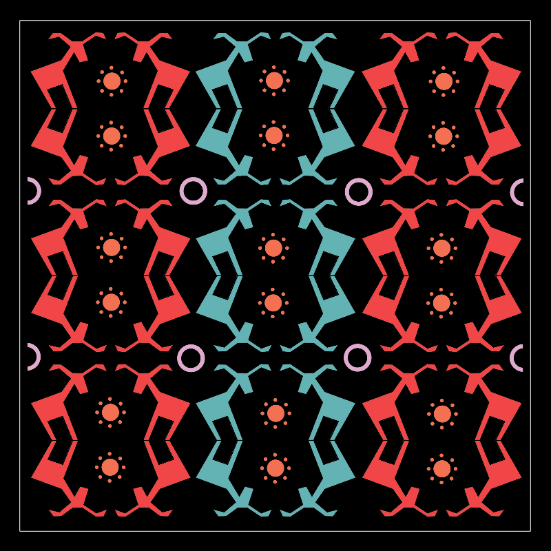 Animal-Geometric Motif #9