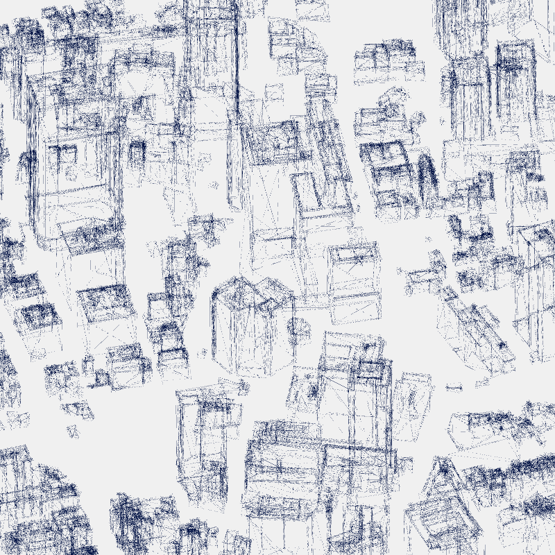 Algorithmic Drawing: Minato City Tokyo #94