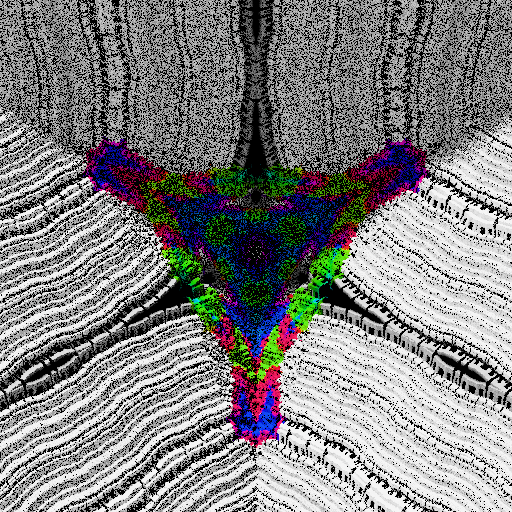 Colorful, warped cubic sponge forms #63