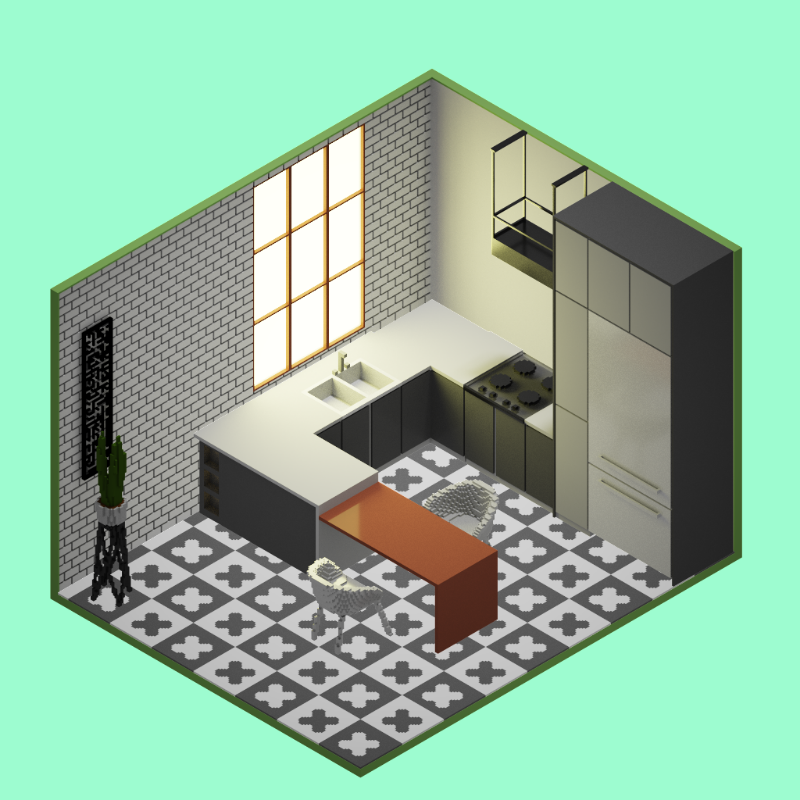 Isometric kitchen #37