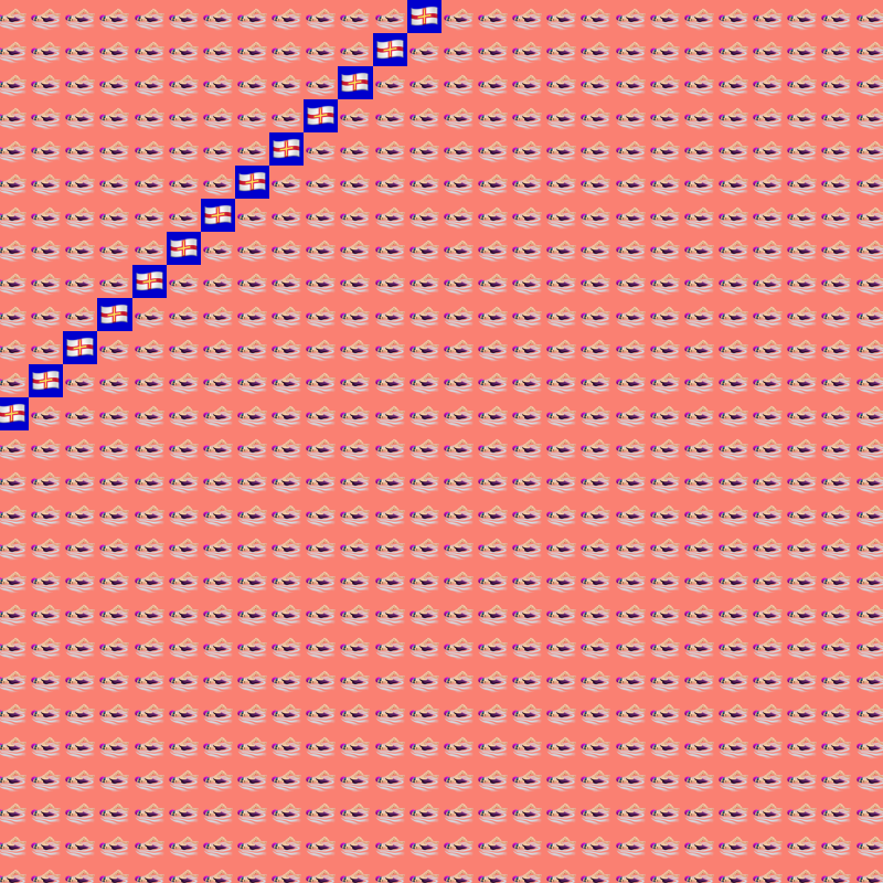 Elementary Cellular Emoji Automata #43