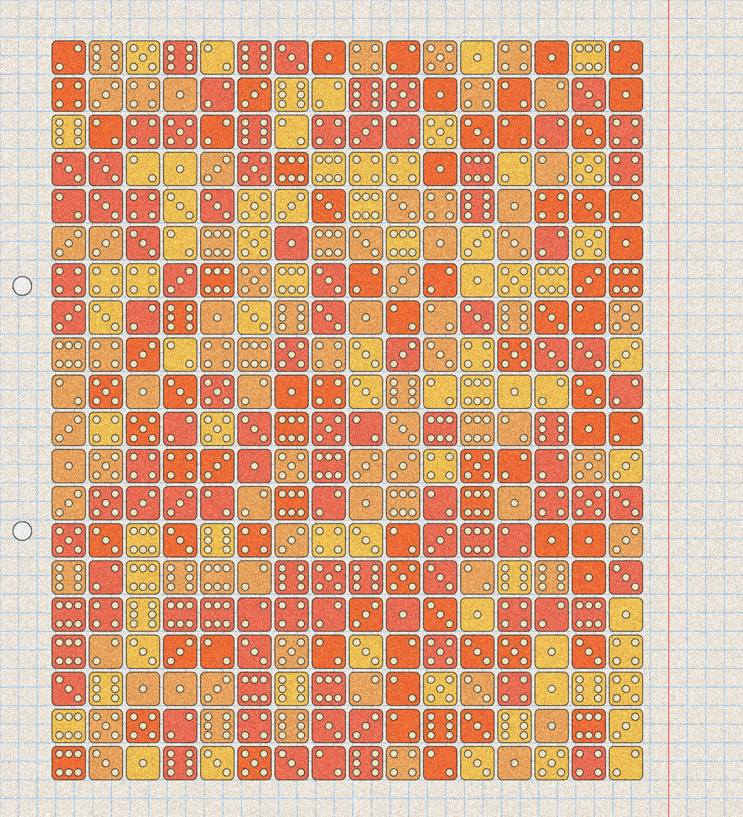 sketchbook page 6: dice roll #50