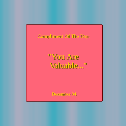 Compliment Of The Day #10