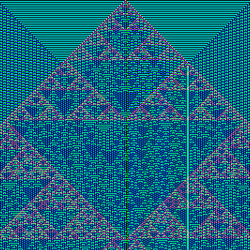 RGB Elementary Cellular Automaton #978