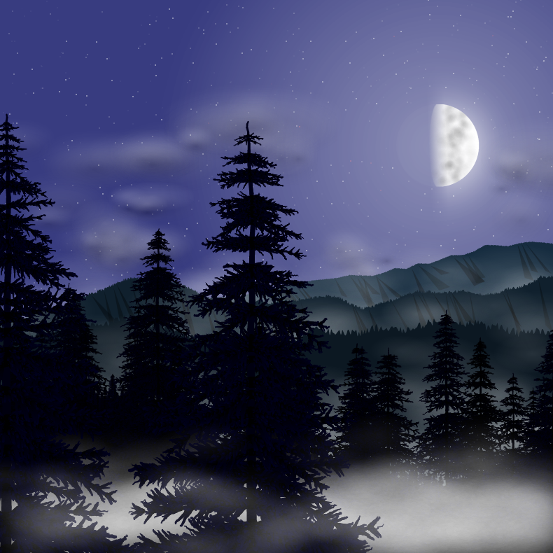 Moonlit Mountains #24