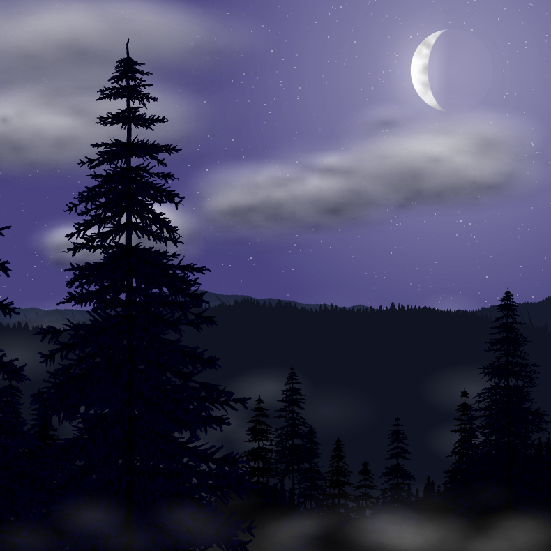 Moonlit Mountains #25