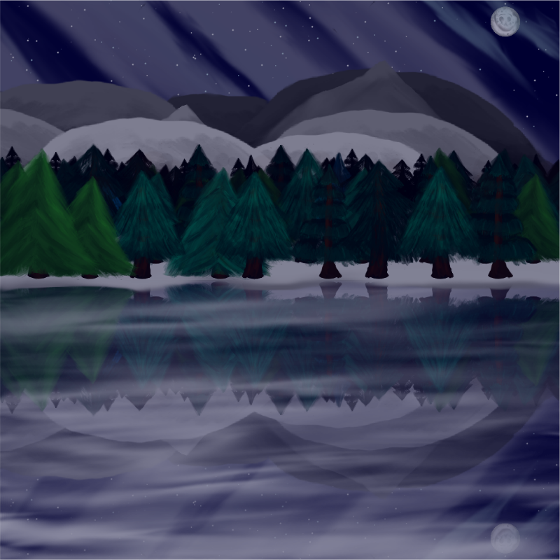 Moony Winter Lake #18