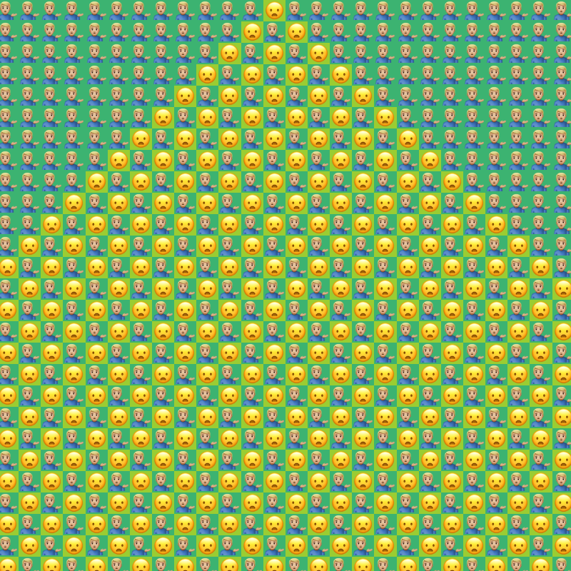 Elementary Cellular Emoji Automata #185