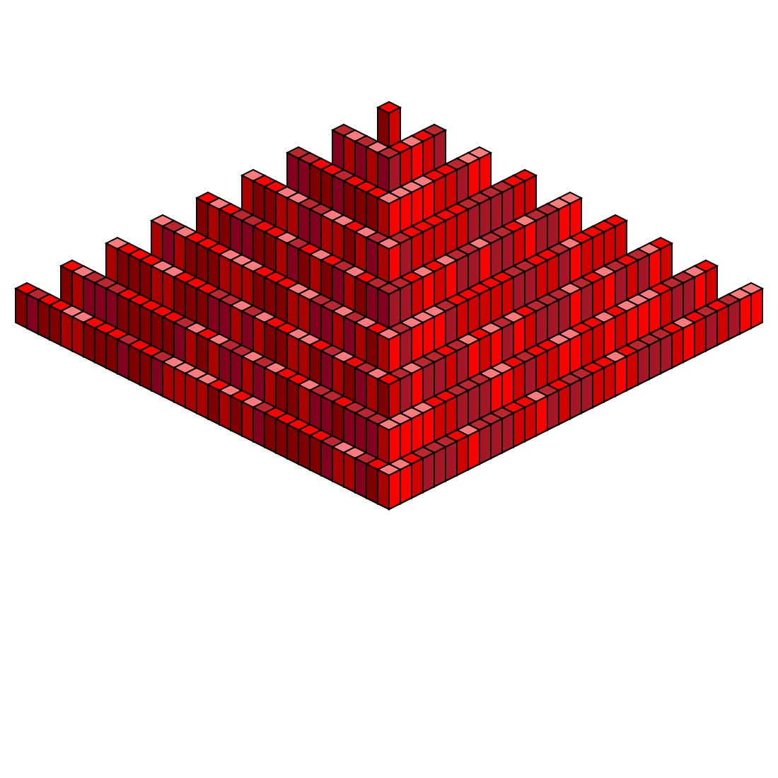 Isometric Grid Pyramid #3