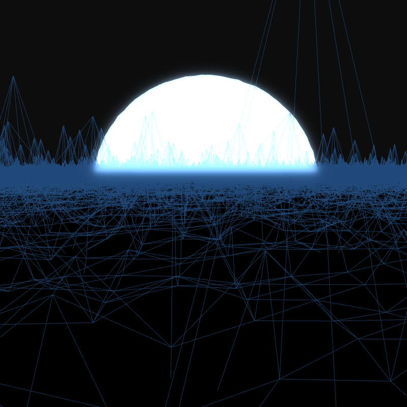 Generative Retrowave Field #92