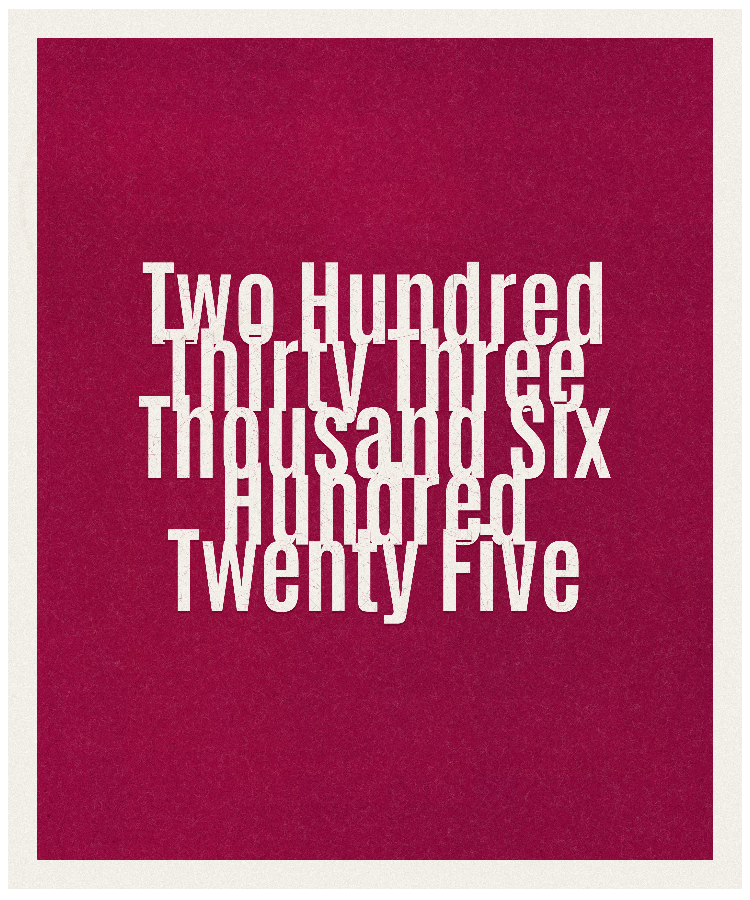 Count #233625